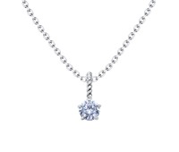 April Birthstone Silver Necklace SPE-5702